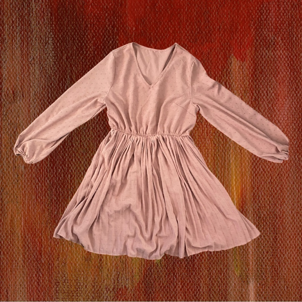 SHEIN Women’s Long Sleeve Pleated Dress